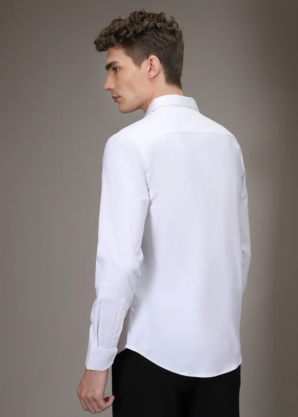 White Symmetry Striped Designer Shirt - Image 5